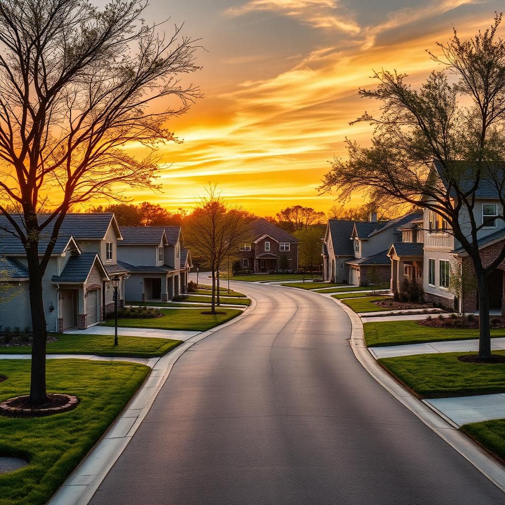 Upscale new-construction neighborhood in Prosper, Texas