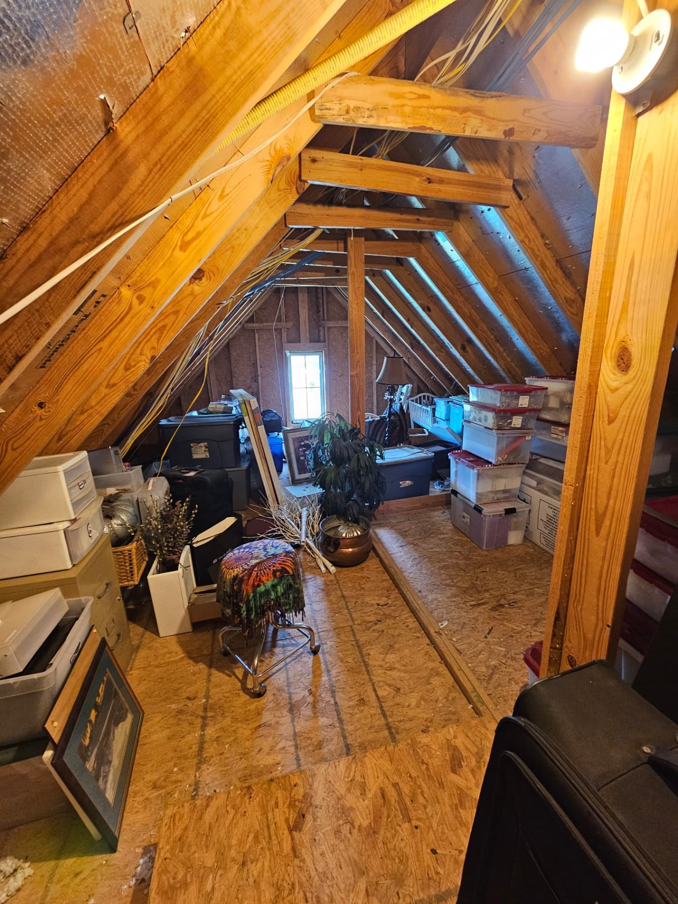 Grapevine attic before conversion — unfinished attic with exposed rafters