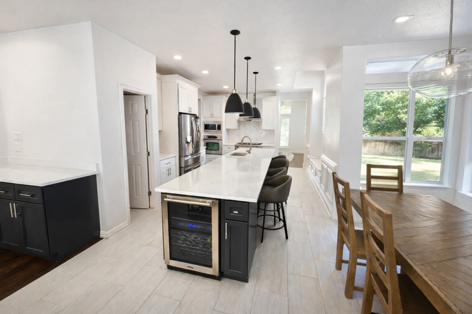 University Park kitchen remodel oversized island